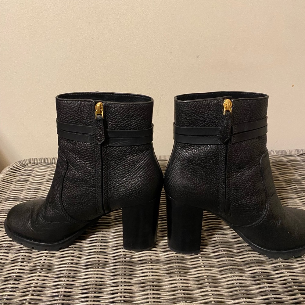 Womens Tory Burch black leather booties new - Picture 5 of 7